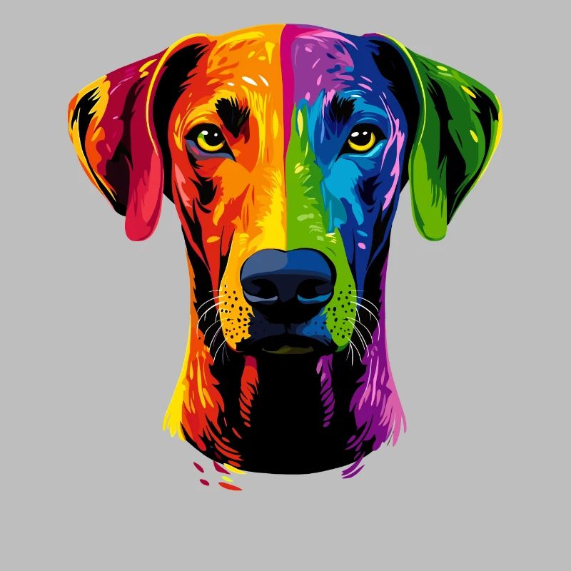 Rhodesian Ridgeback Popart Regenbogen Bunt Hunde