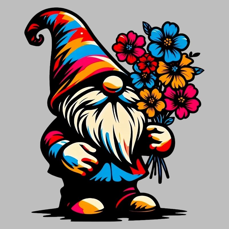 Gnome à fleurs