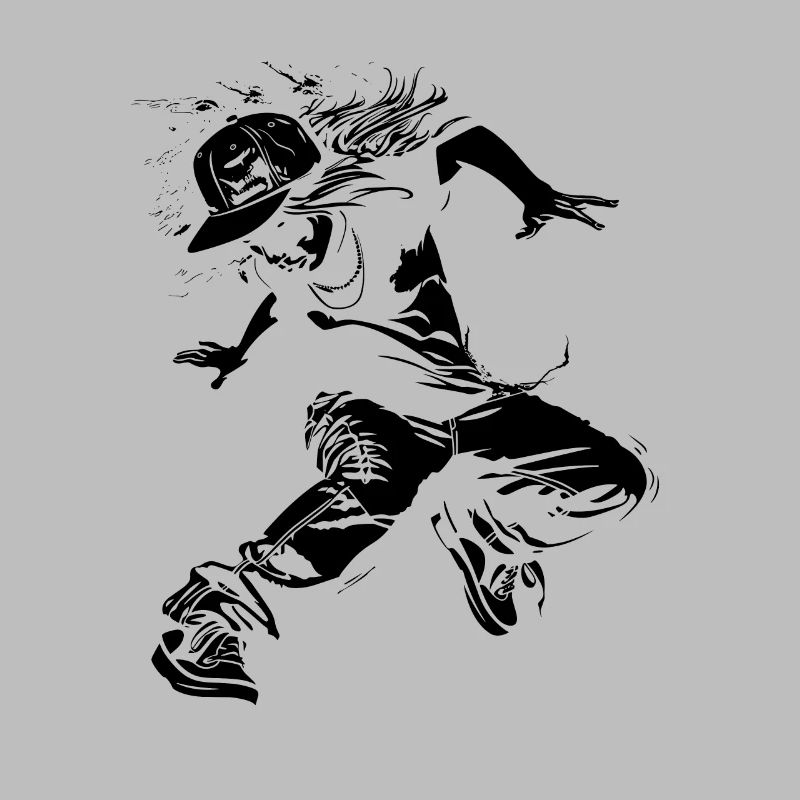 Breakdance Mädchen Zeichnung
