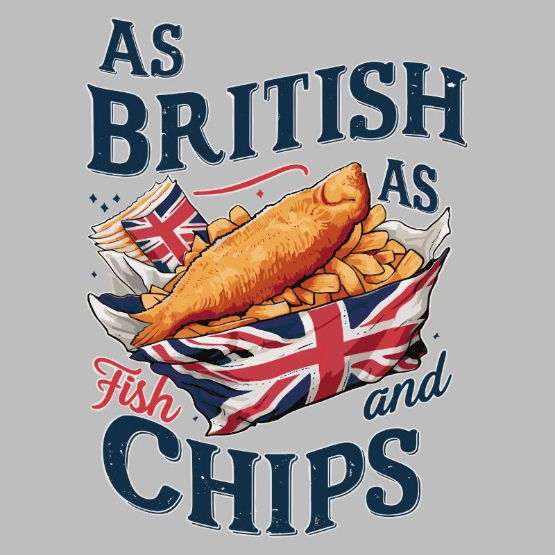 British Pride Fish and Chips Union Jack Design