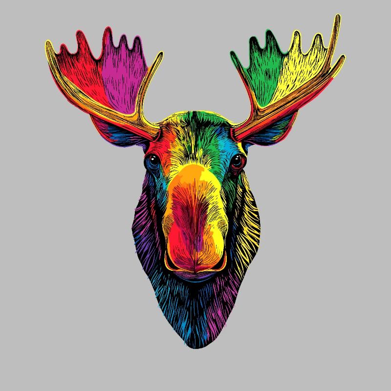 Elch Moose Elchbulle Geweih Hirsch Wilde Elche