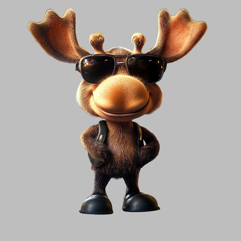 Elch Moose Elchbulle Geweih Hirsch Wilde Elche