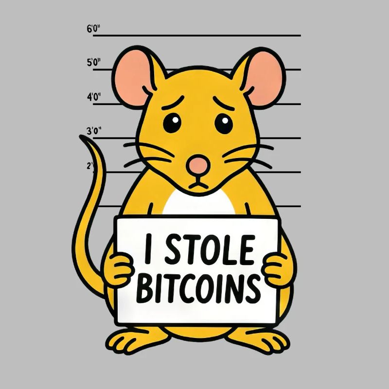 Drôle de rat Bitcoin voleur d’argent numérique