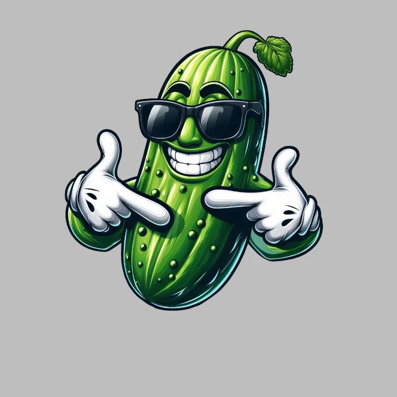 Coole Gurke mit Sonnenbrille Sommerstyle Eitelkeit