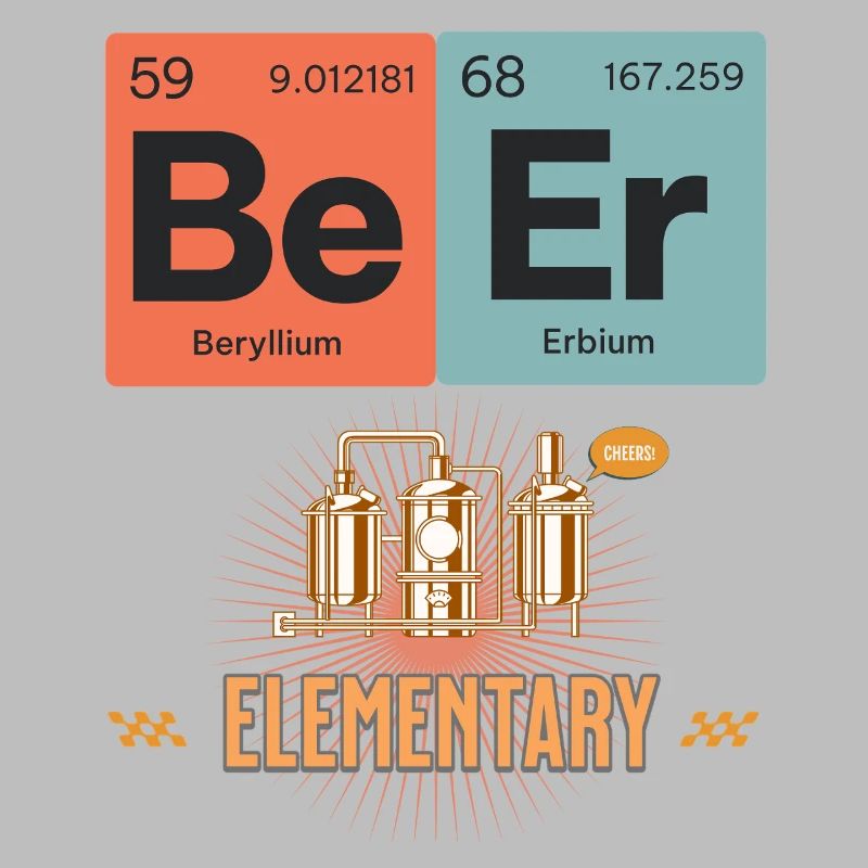 Science-Inspired Elemental BeerT-Shirt Design