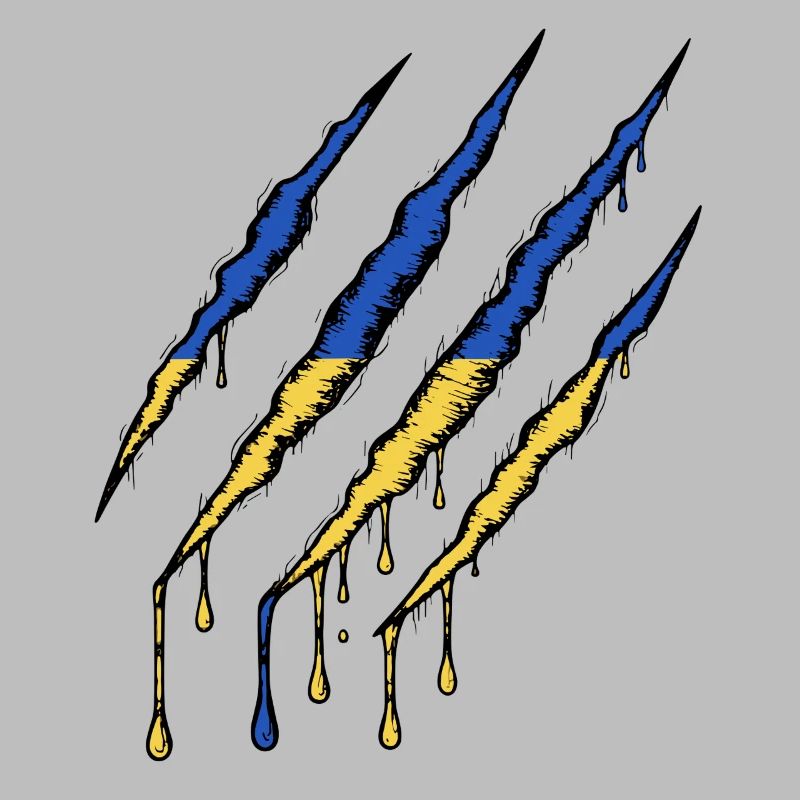 Griffe de drapeau de l’Ukraine - Griffe de griffe