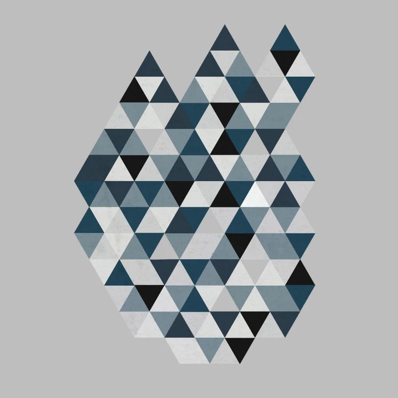Blue Triangle Mosaic Geometry Triangles