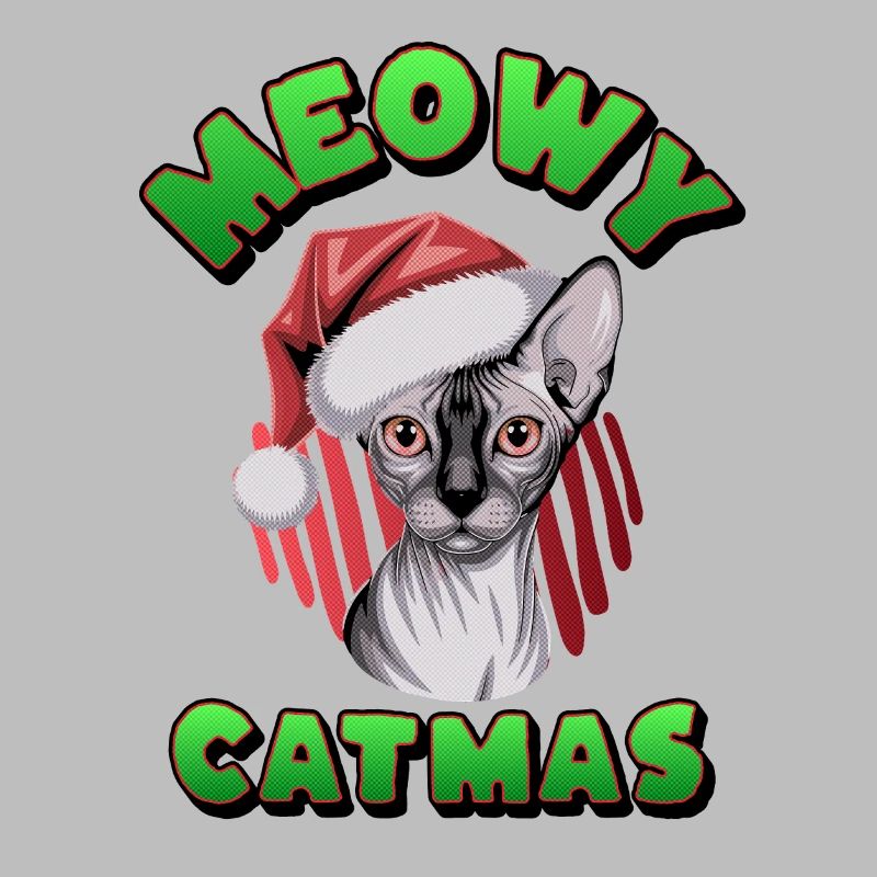 Weihnachts-Sphynx-Katzen-Weihnachtsmann