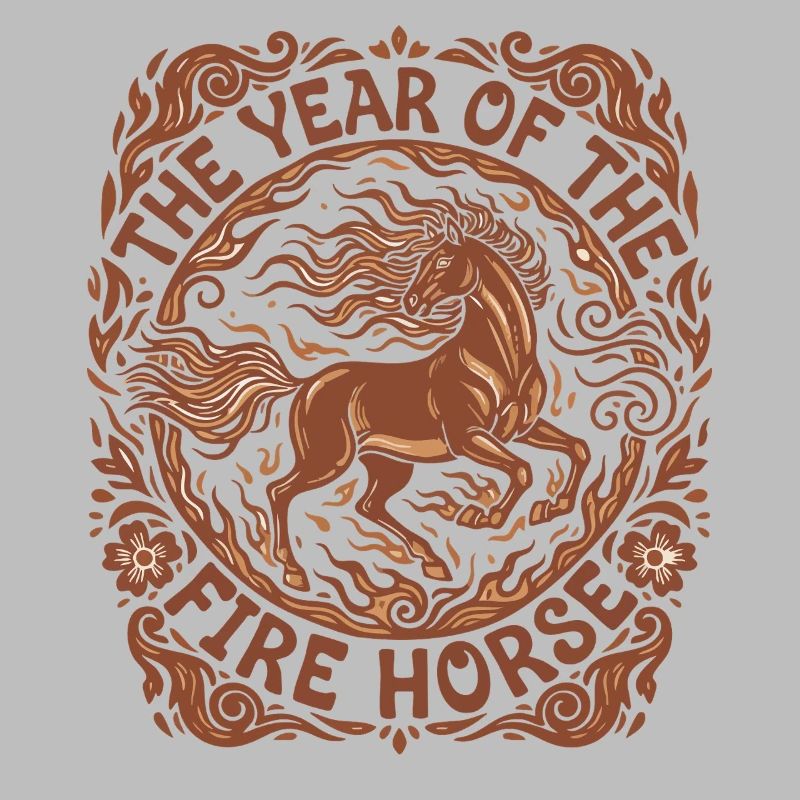 Année de la conception de la célébration du cheval de feu