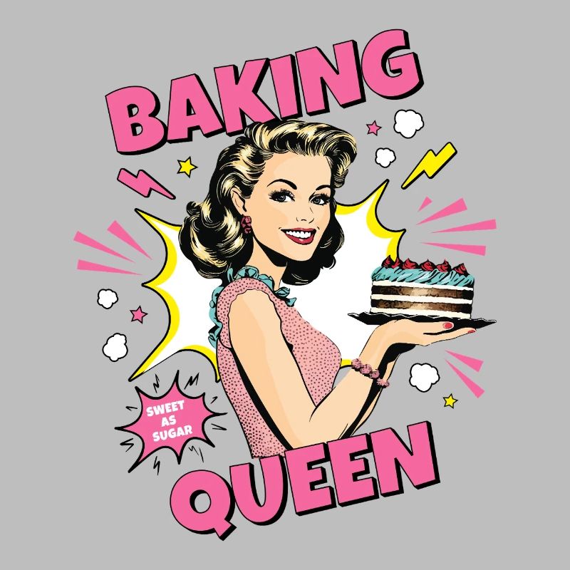 Cuisson Gâteau Cuisson Reine Cuisson Fée Boulanger Pop Art