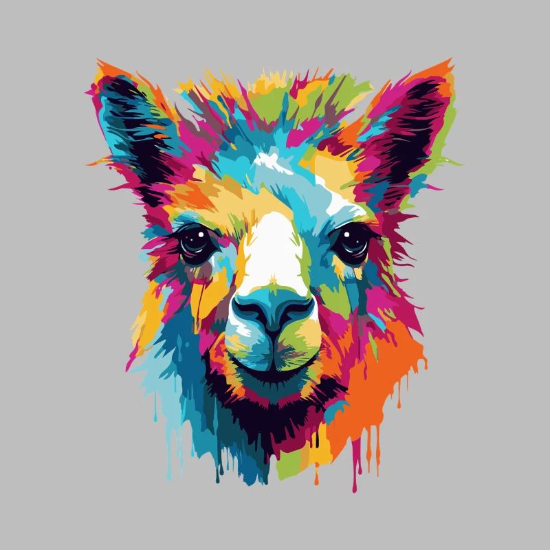 Llama Farbexplosion Popart