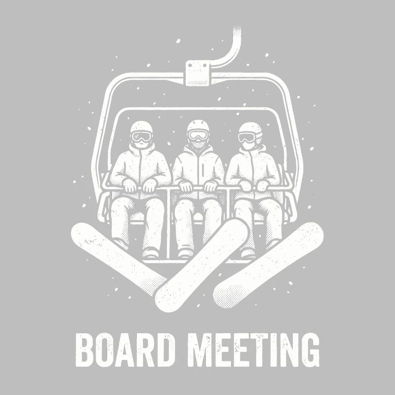 Vorstandssitzung Snowboard Sessellift Retro