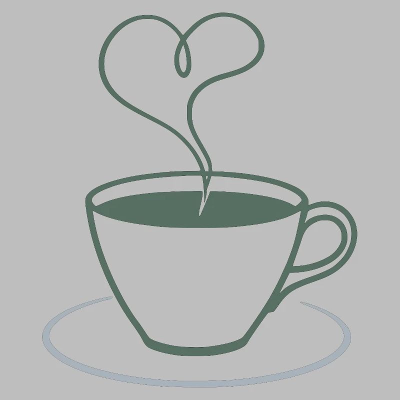 Herzdampf Kaffee Illustration