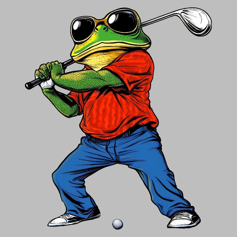 Golfing frog