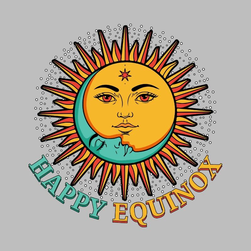 Happy Equinox Easter Ostara Moon Sun Spring