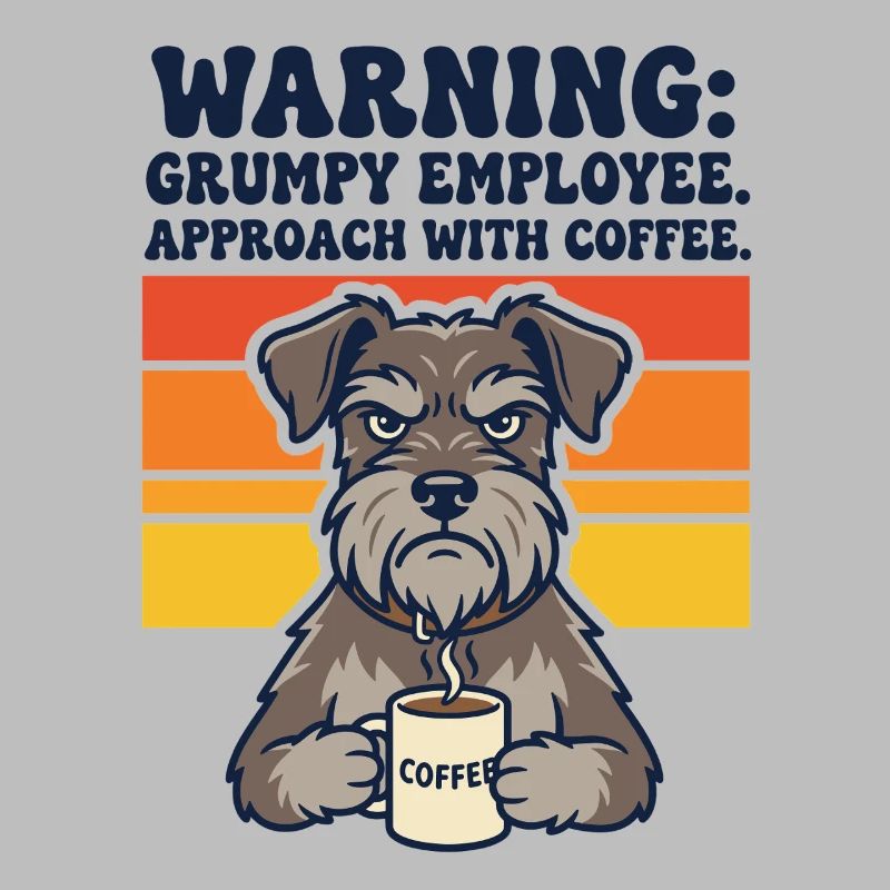 Warning Grumpy Employee Approach With Coffee