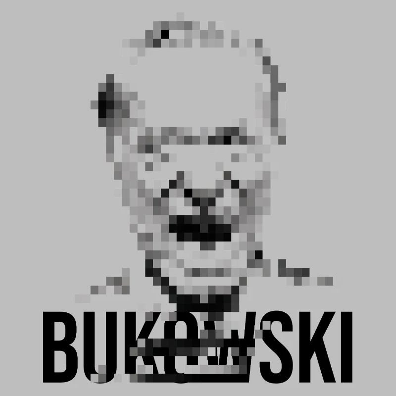 Charles Bukowski Conception de portraits pixelisés.