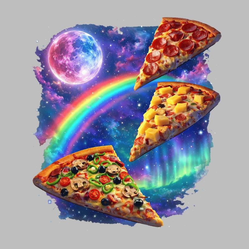Kosmische Regenbogenpizza All