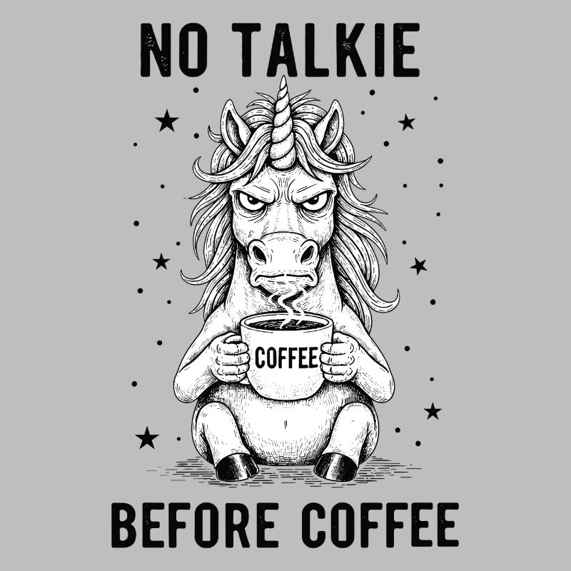 Pas de conversation devant une licorne amoureuse du café