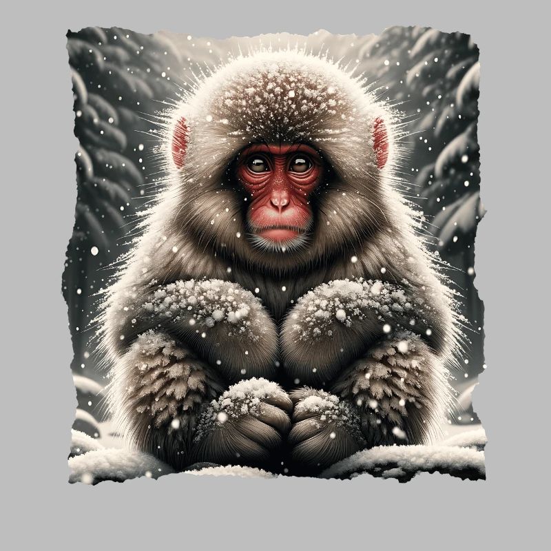 Schneeaffe Snow Monkey