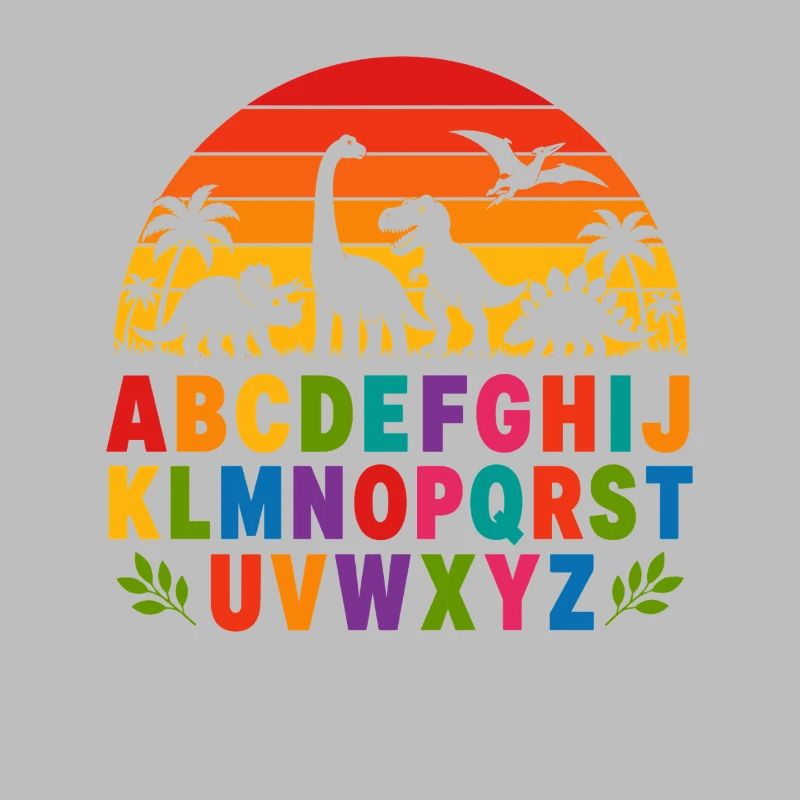 Regenbogen-Dino-Alphabet