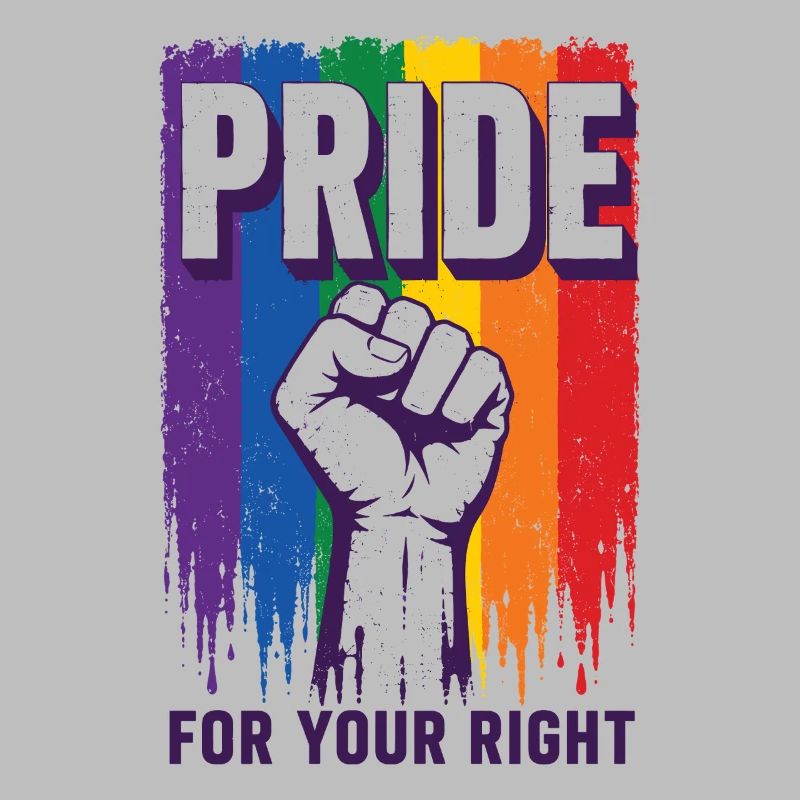 Pride Regenbogen Rechte Statement Shirt