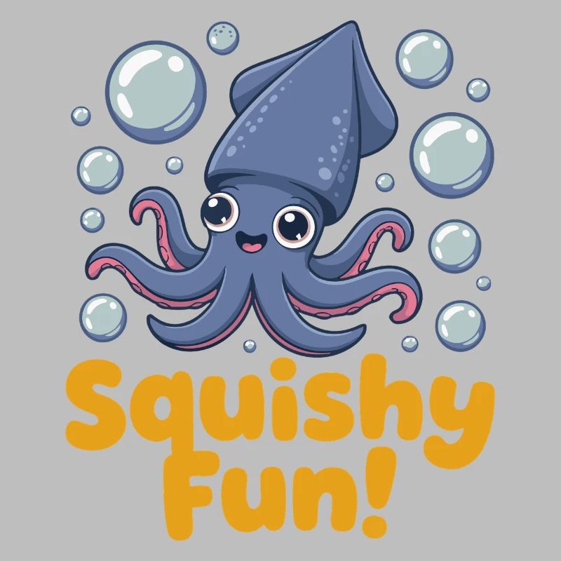 Squishy Fun Squid Illustration