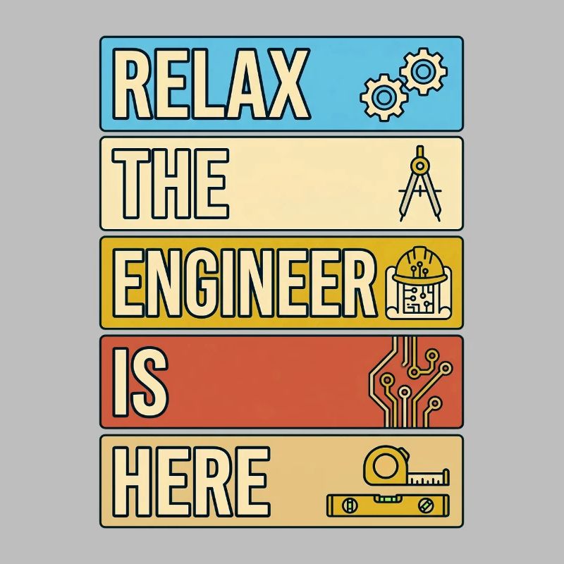Relax The Engineer Is Here Retro Gift