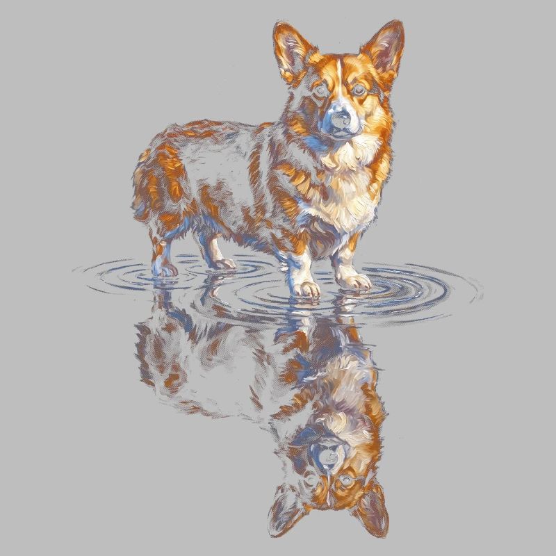 Wasserreflex Corgi 