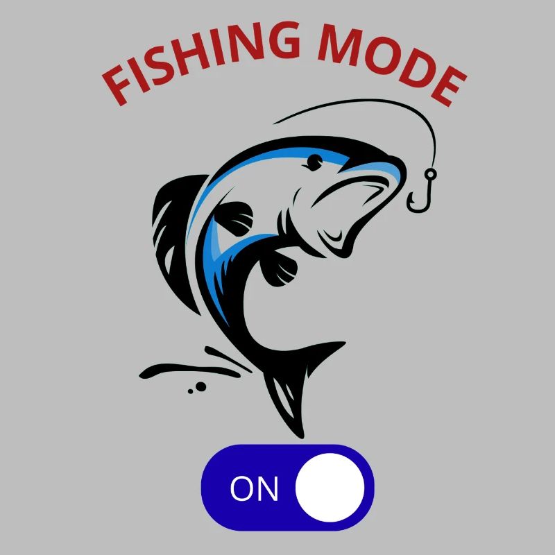 Angelmodus aktiviert Cool Angler Fish Hook Tee