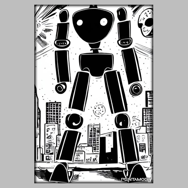 Robot Comic Future Cyborg Machine Technology