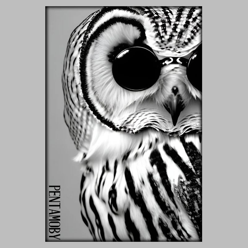 Eule Sonnenbrille Wildtier Vogel Waldtier Wald