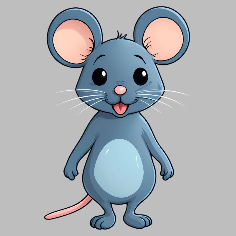 Cute Little Comic Style Mouse Mice
