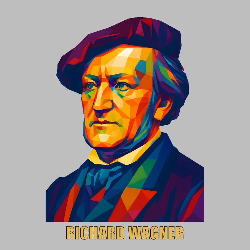 WPAP Polygon Portrait Richard Wagner Composer