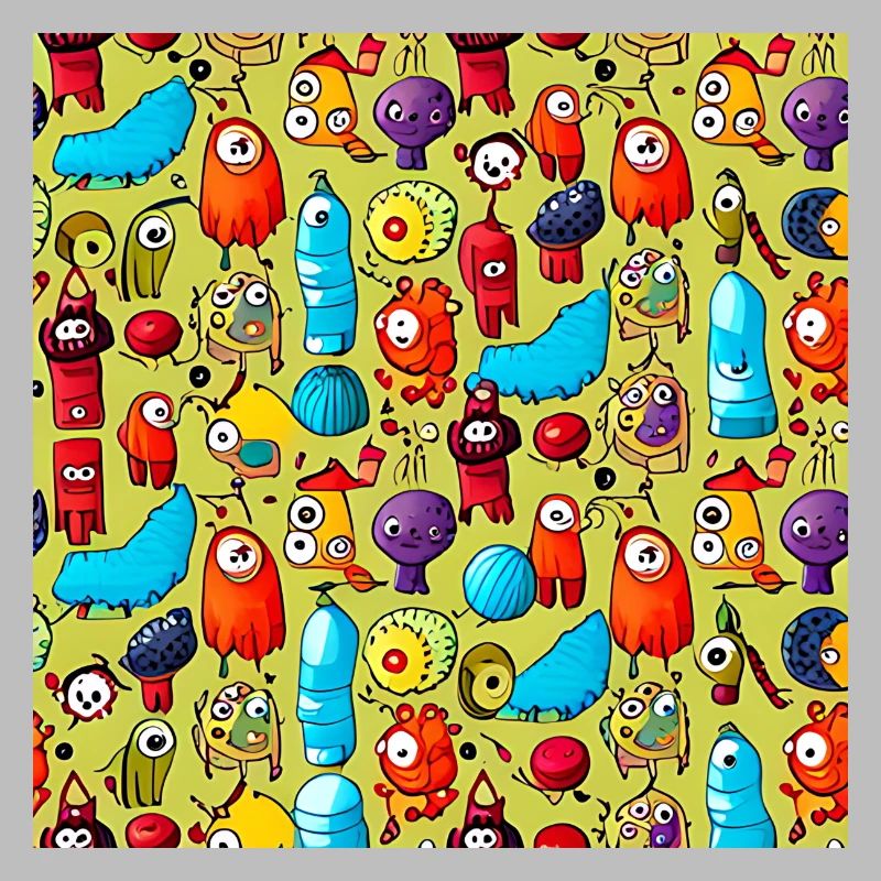Happy Monsters Pattern