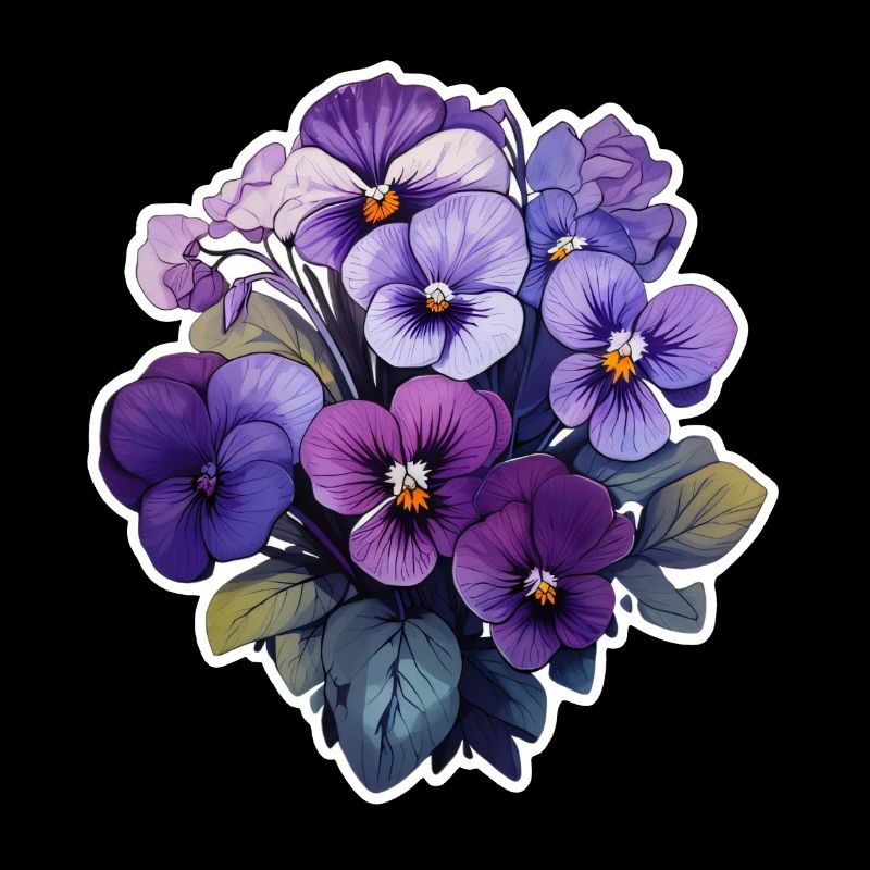 Pensée beaucoup de fleurs