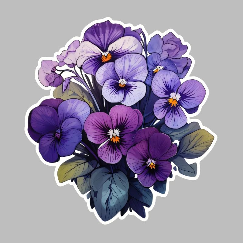 Pensée beaucoup de fleurs