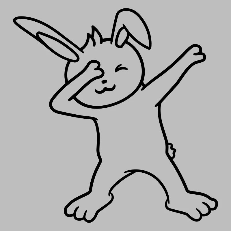 Bunny Dabbing Dab Dance Pose Dancing Party Celebrate