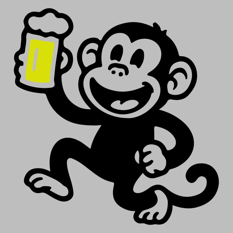 Affe Bier Witzig