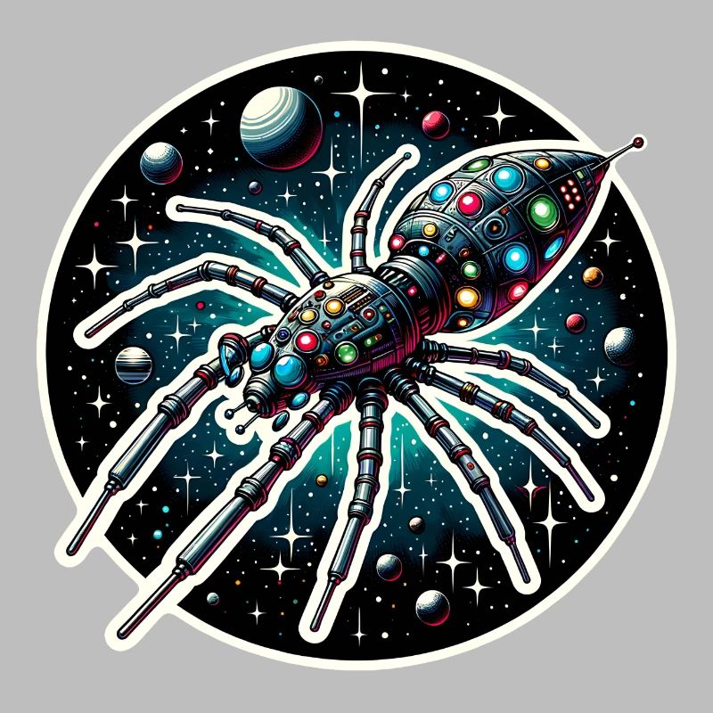 Fantastique vaisseau spatial araignée dans l’espace