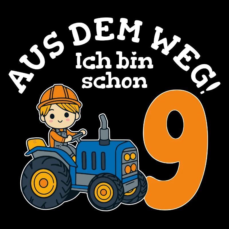 9. Geburtstag Traktor Junge