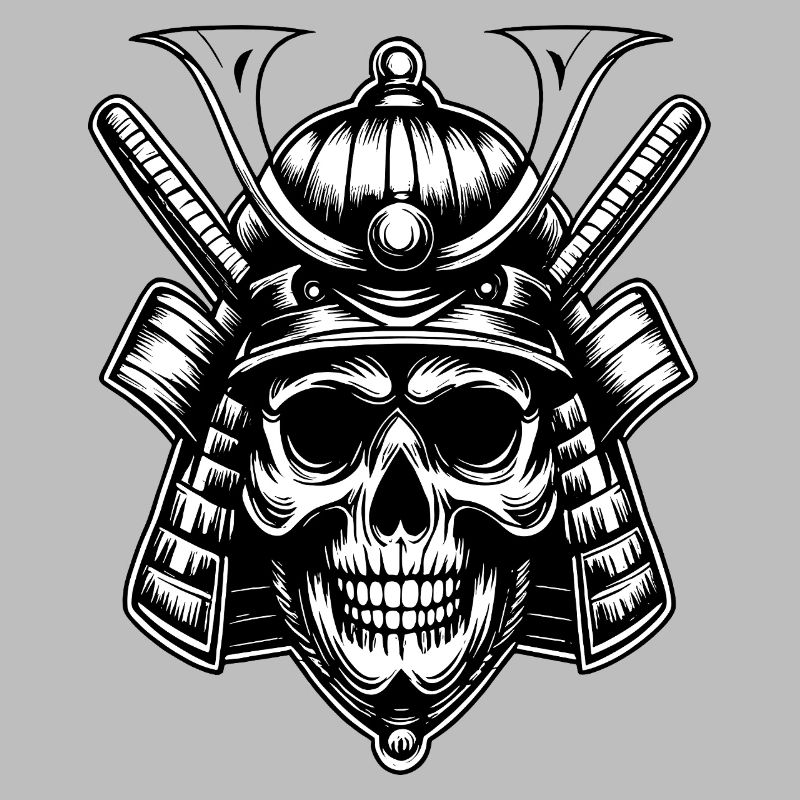 Skull Samurai Warrior Emblem