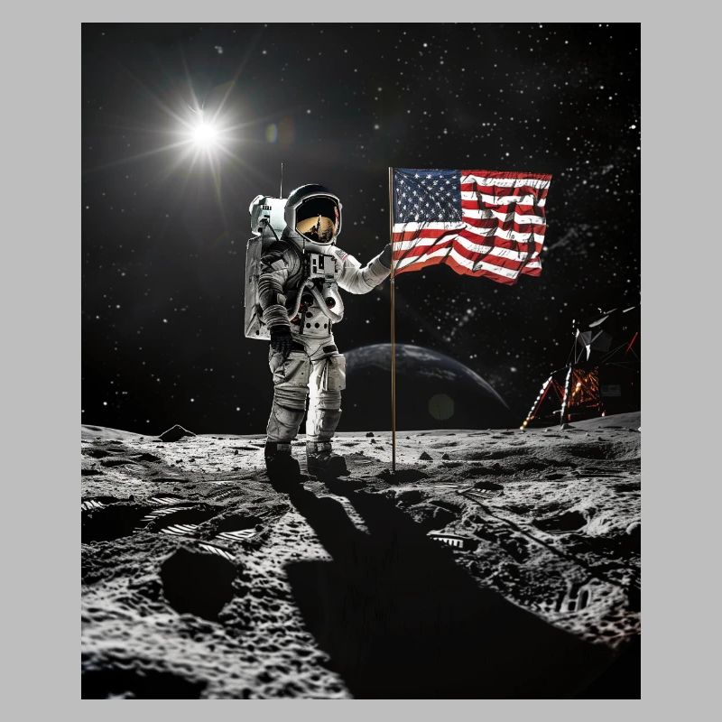 Astronaut on moon