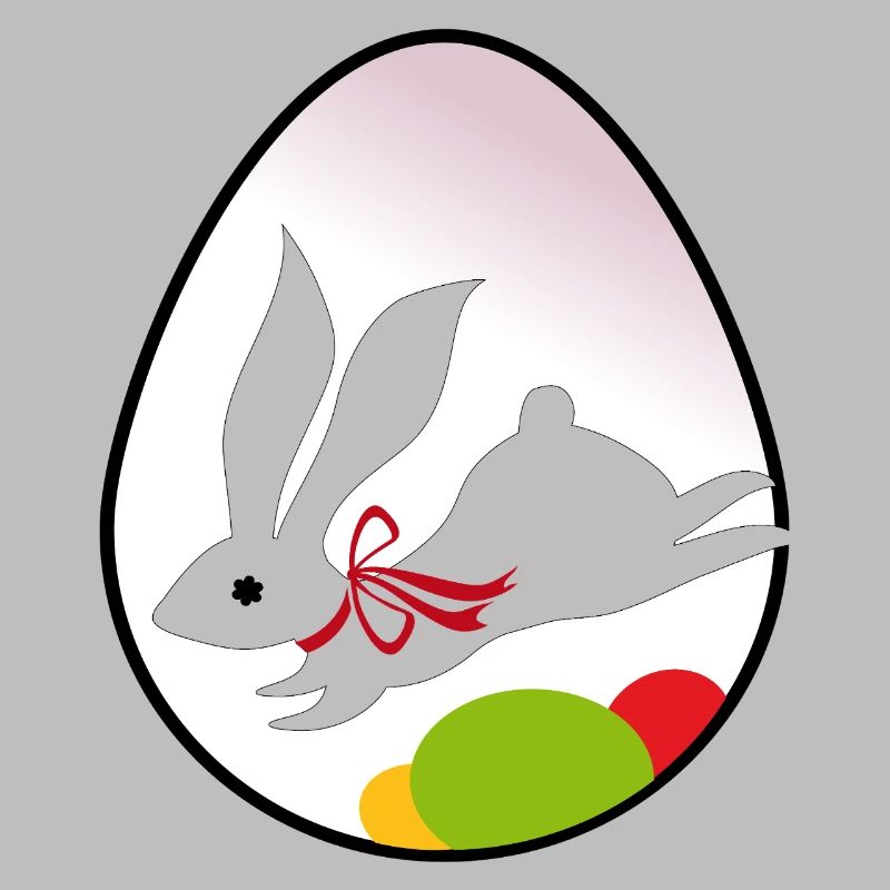 Easter Bunny Silhouette in Egg