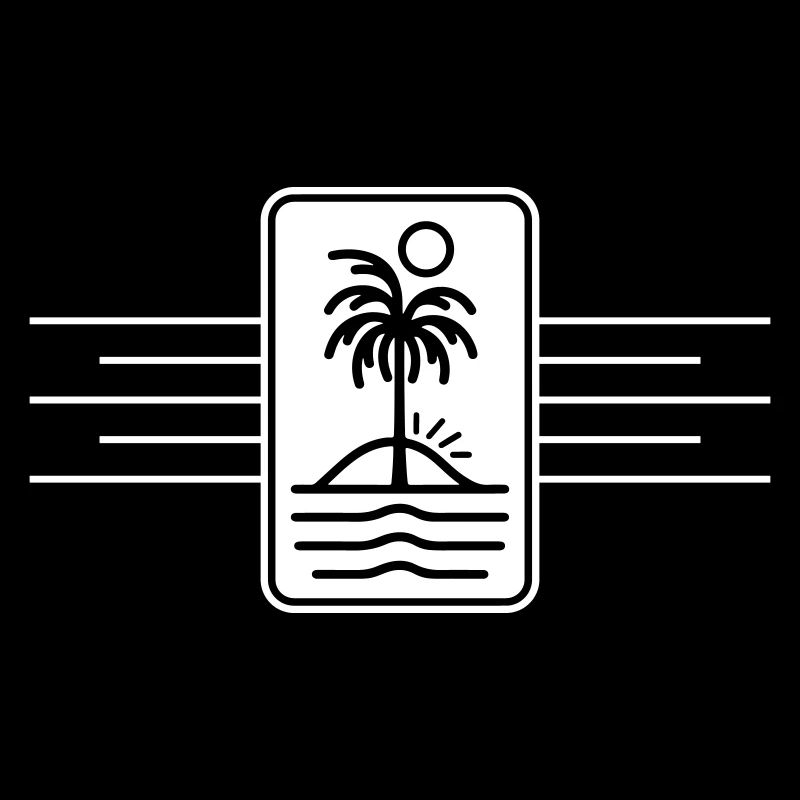 Palm Trees Island Symbol Beach