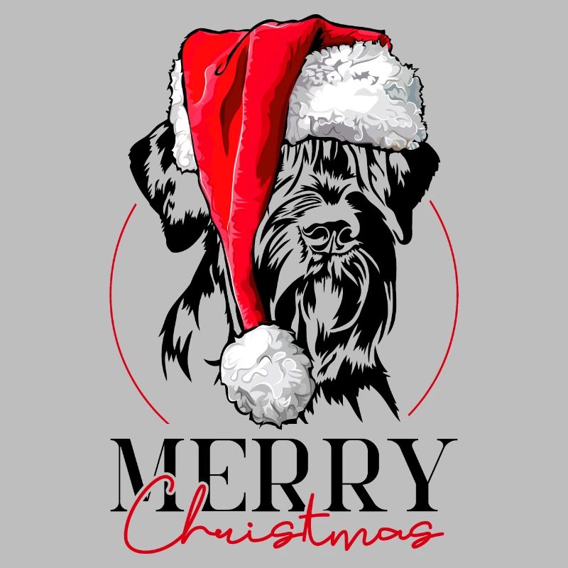Père Noël géant Schnauzer joyeux Noël Wilsigns