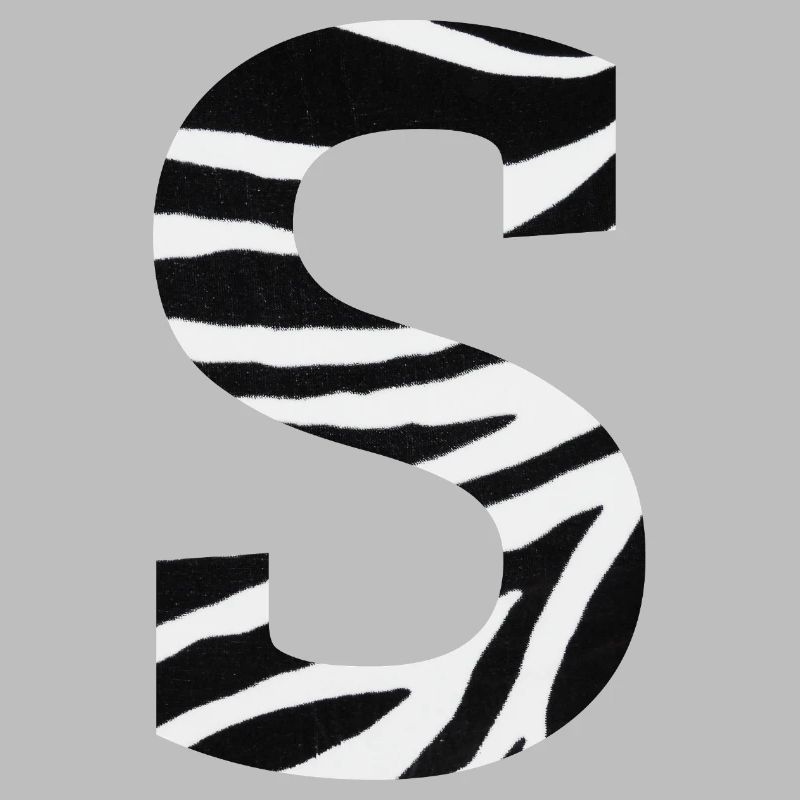 Buchstabe s Zebra
