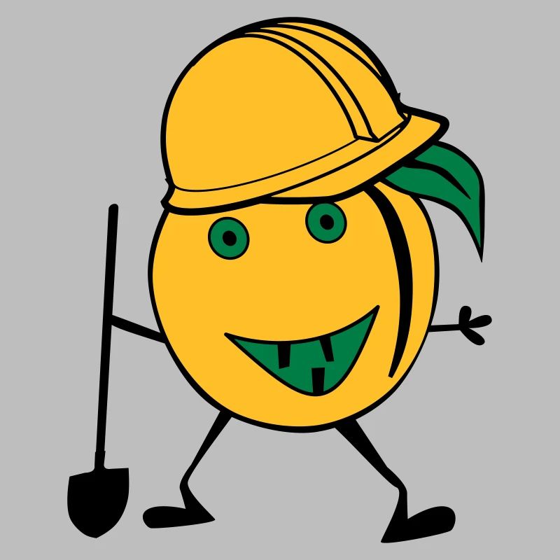 travailleur de la construction d'orange