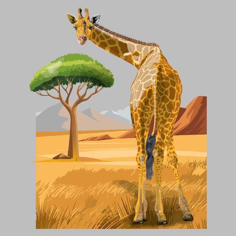 Giraffe looks friendly