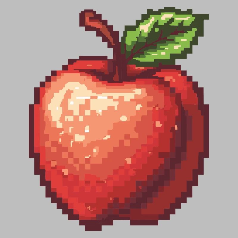 Retro Pixel Apple